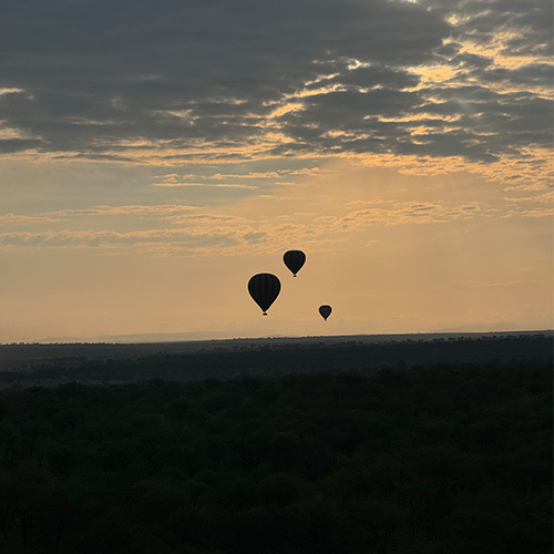 Hot air balloon over the Serengeti